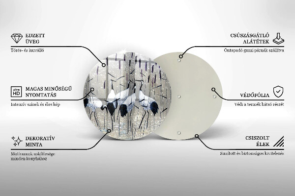 Protection plaque induction Grues japonaises