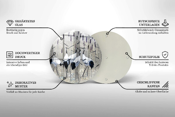 Protection plaque induction Grues japonaises