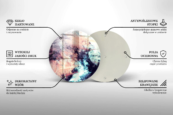 Protection plaque induction Abstraction peinte