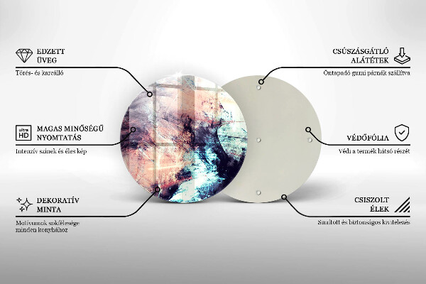 Protection plaque induction Abstraction peinte