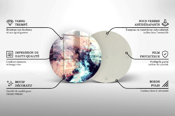 Protection plaque induction Abstraction peinte