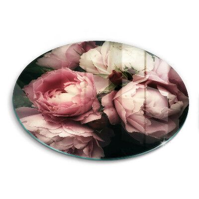 Protection plaque induction Fleurs de pivoine