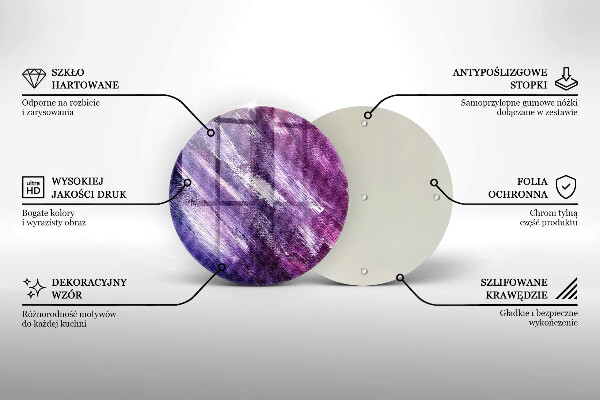 Protection plaque induction Peinture abstraite