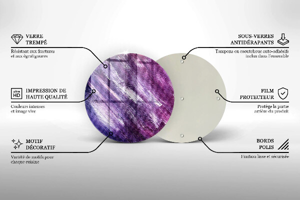 Protection plaque induction Peinture abstraite