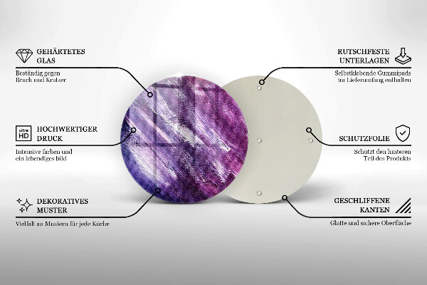 Protection plaque induction Peinture abstraite