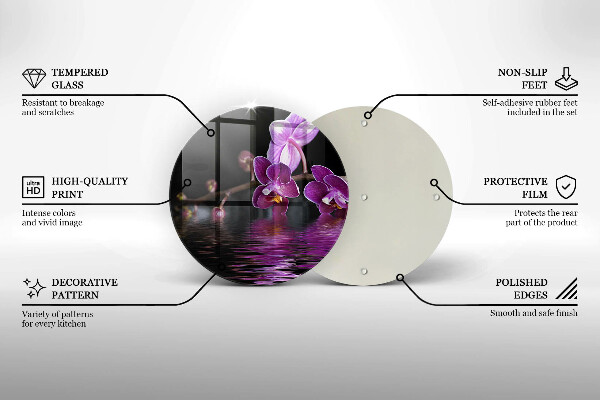 Protection plaque induction Eau zen d'orchidée