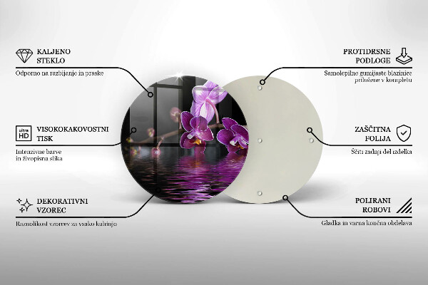 Protection plaque induction Eau zen d'orchidée