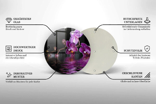 Protection plaque induction Eau zen d'orchidée