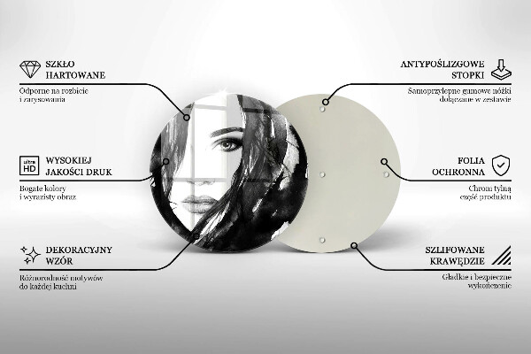 Protection plaque induction Visage de femme