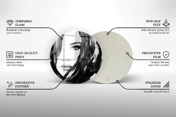 Protection plaque induction Visage de femme