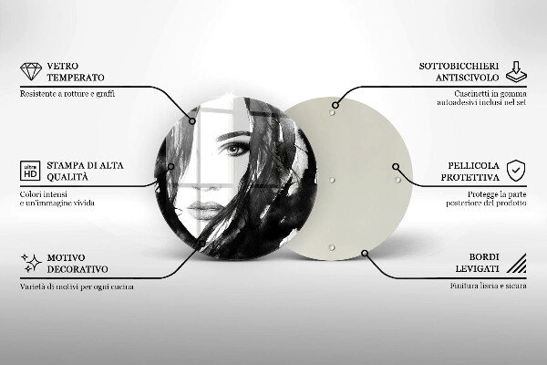 Protection plaque induction Visage de femme