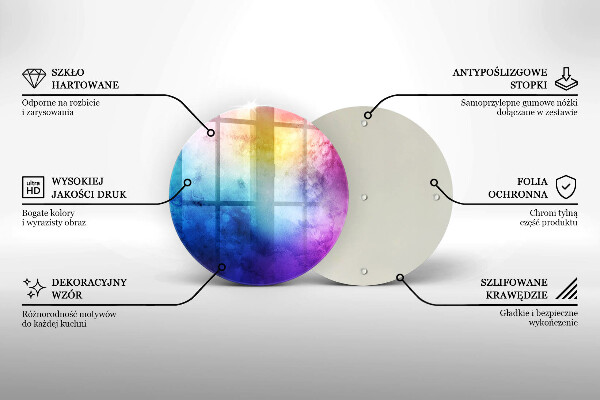 Protection plaque induction Éclaboussures d'aquarelle arc-en-ciel