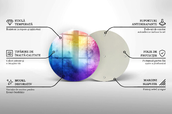 Protection plaque induction Éclaboussures d'aquarelle arc-en-ciel