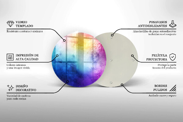 Protection plaque induction Éclaboussures d'aquarelle arc-en-ciel