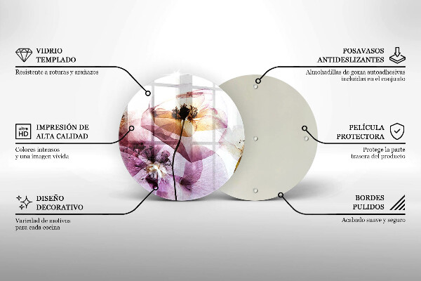 Protection plaque induction Fleurs délicates