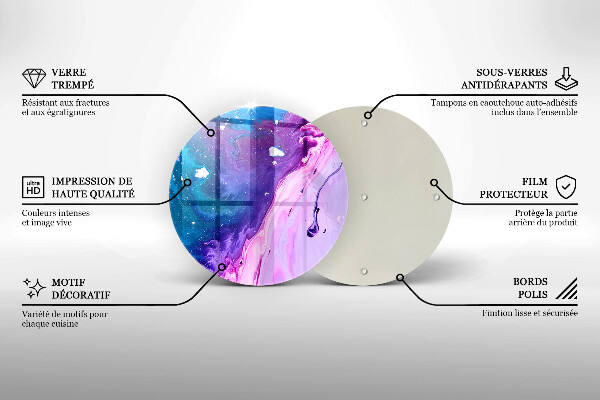 Protection plaque induction Encres d'abstraction