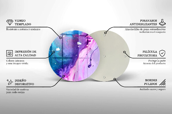 Protection plaque induction Encres d'abstraction