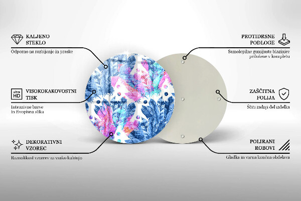 Protection plaque induction Illustration bohème de plumes