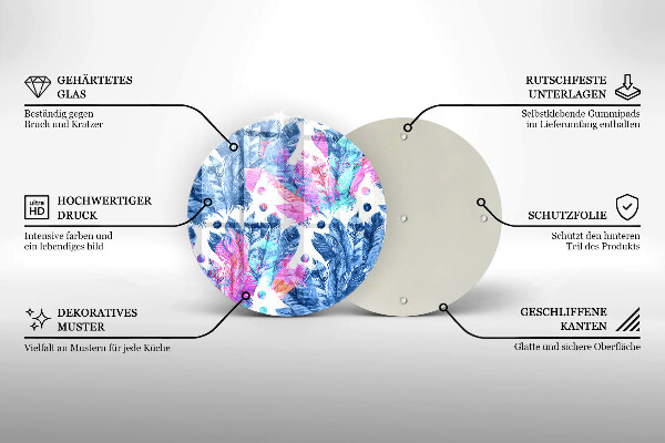 Protection plaque induction Illustration bohème de plumes