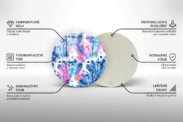 Protection plaque induction Illustration bohème de plumes