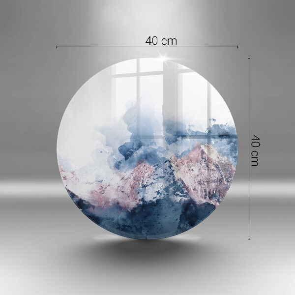 Protection plaque induction Montagnes peintes abstraites