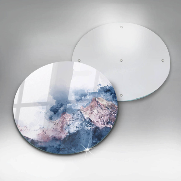 Protection plaque induction Montagnes peintes abstraites