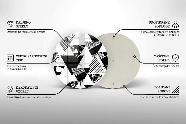 Protection plaque induction Triangles géométriques