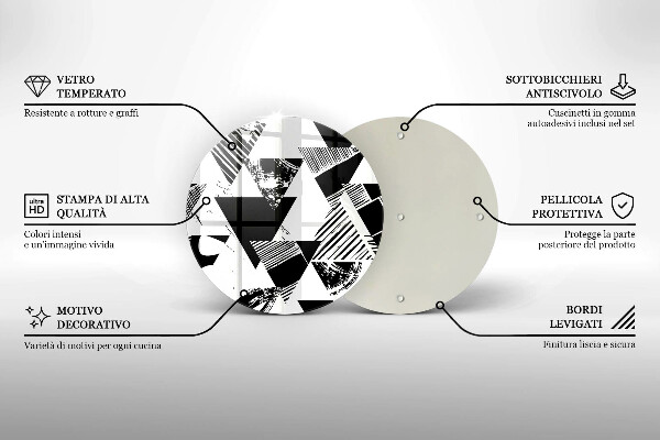Protection plaque induction Triangles géométriques