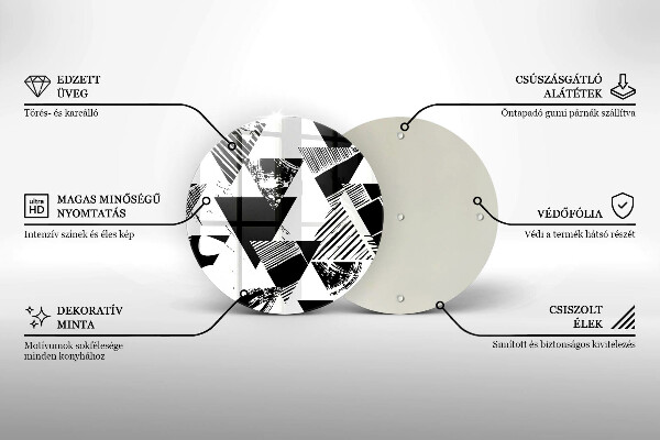 Protection plaque induction Triangles géométriques
