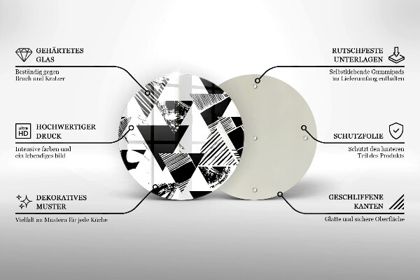 Protection plaque induction Triangles géométriques