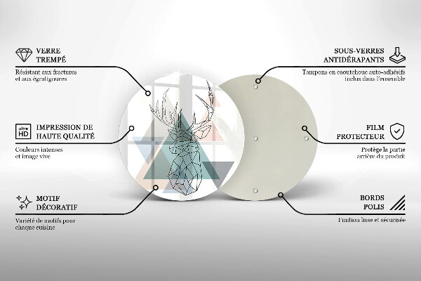 Protection plaque induction Cerf abstrait