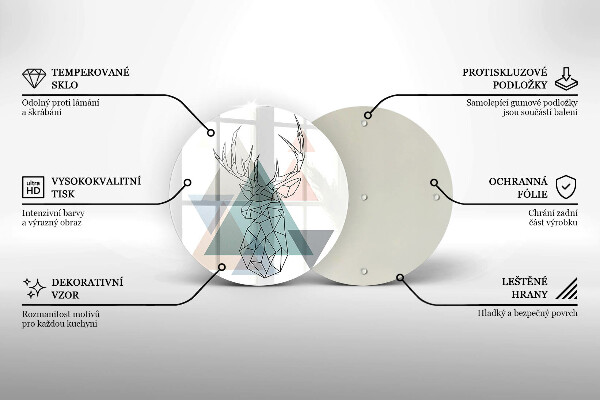 Protection plaque induction Cerf abstrait