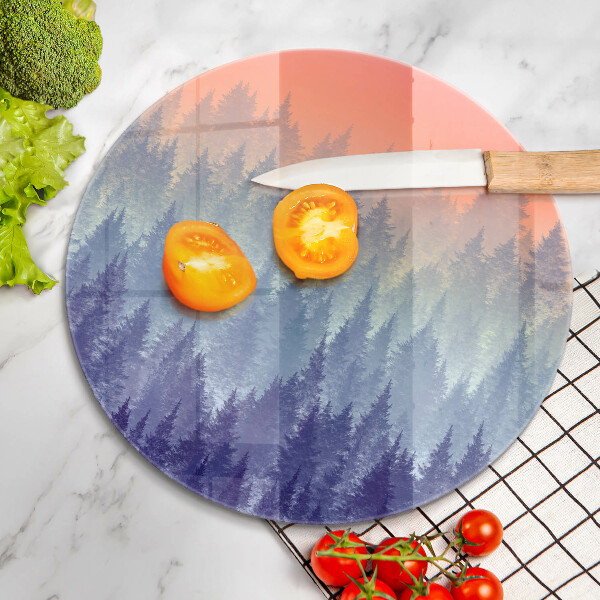 Protection plaque induction Forêt au coucher du soleil