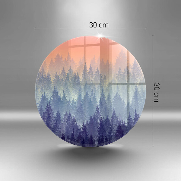 Protection plaque induction Forêt au coucher du soleil