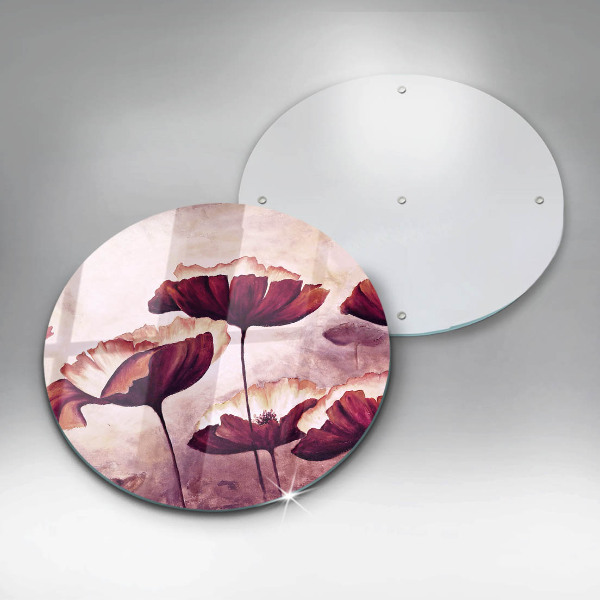 Protection plaque induction Peinture de fleurs