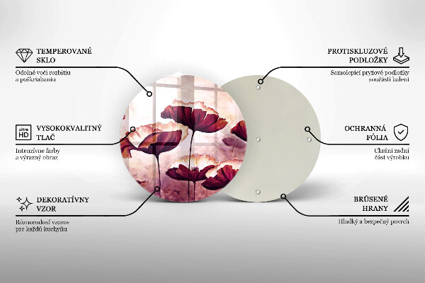 Protection plaque induction Peinture de fleurs