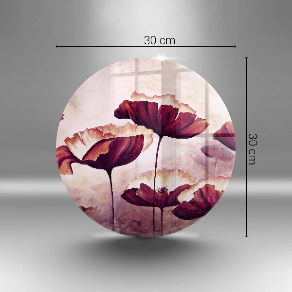 Protection plaque induction Peinture de fleurs