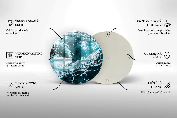 Protection plaque induction Des vagues d'eau écumantes