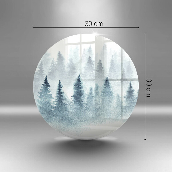 Protection plaque induction Forêt d'hiver peinte