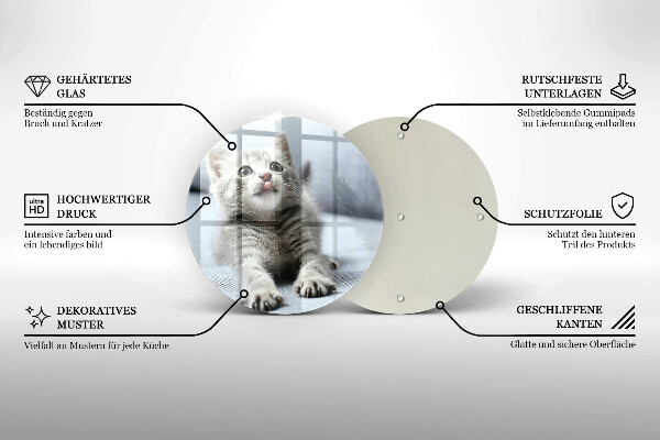 Protection plaque induction Petit chaton mignon