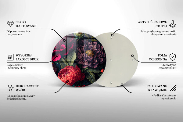 Protection plaque induction Belles fleurs