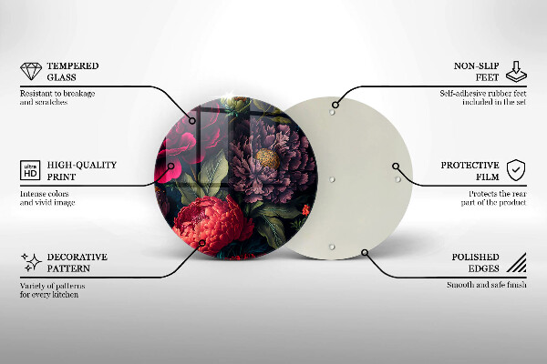 Protection plaque induction Belles fleurs