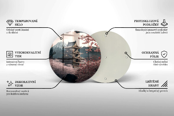 Protection plaque induction Paysage de construction japonais