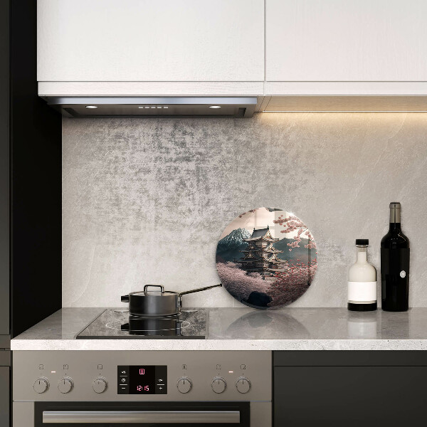 Protection plaque induction Paysage de construction japonais