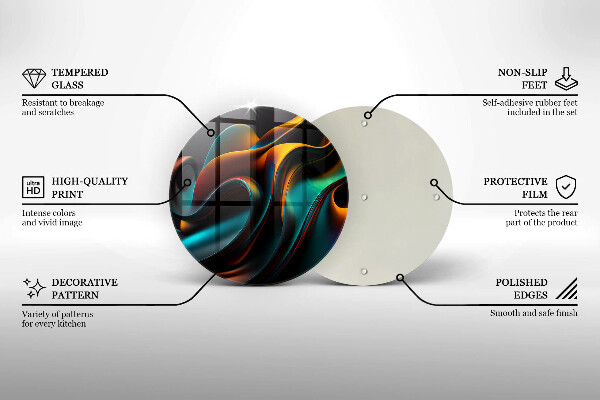 Protection plaque induction Abstraction colorée