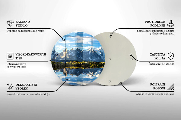 Protection plaque induction Paysage de montagne