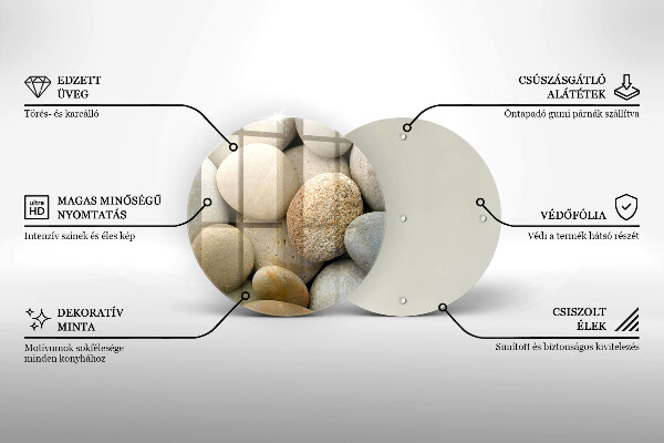 Protection plaque induction Modèle de pierres ovales