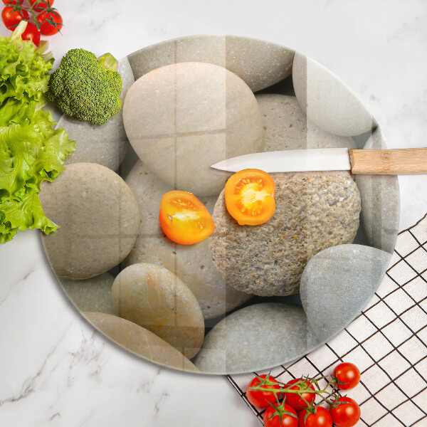 Protection plaque induction Modèle de pierres ovales