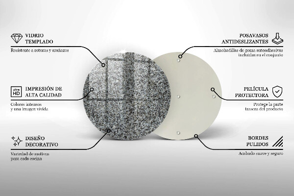 Protection plaque induction Texture de pierre