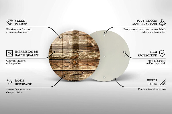 Protection plaque induction Texture de planche de bois
